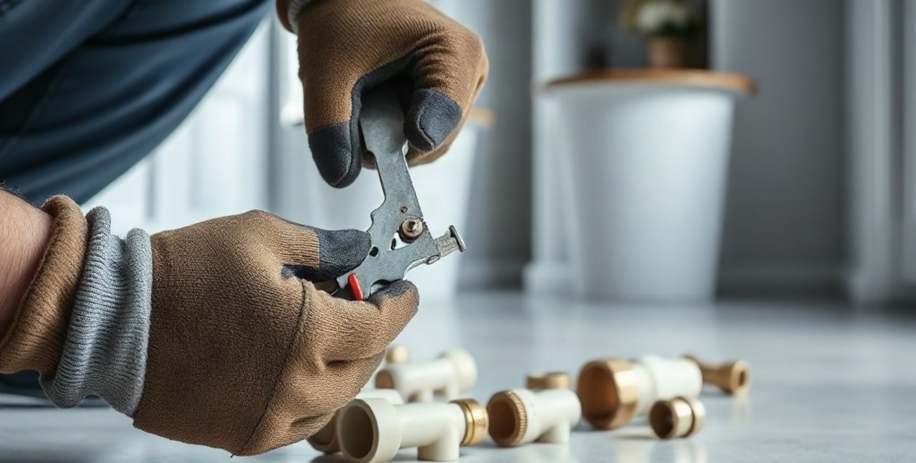 Artisan plombier en intervention à Courbevoie
